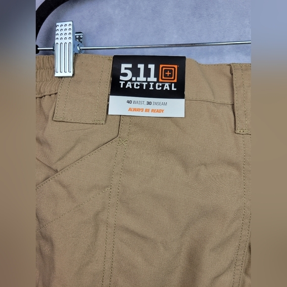 5.11 Taclite Pro‎ Pants 40x30 Relaxed Fit Khaki Cargo Teflon - Picture 6 of 13